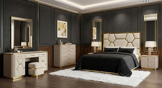 LATEST POSHISH BED WITH BRASS DESIGN