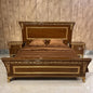 WOODEN BED IN ANCIENT DESIGN