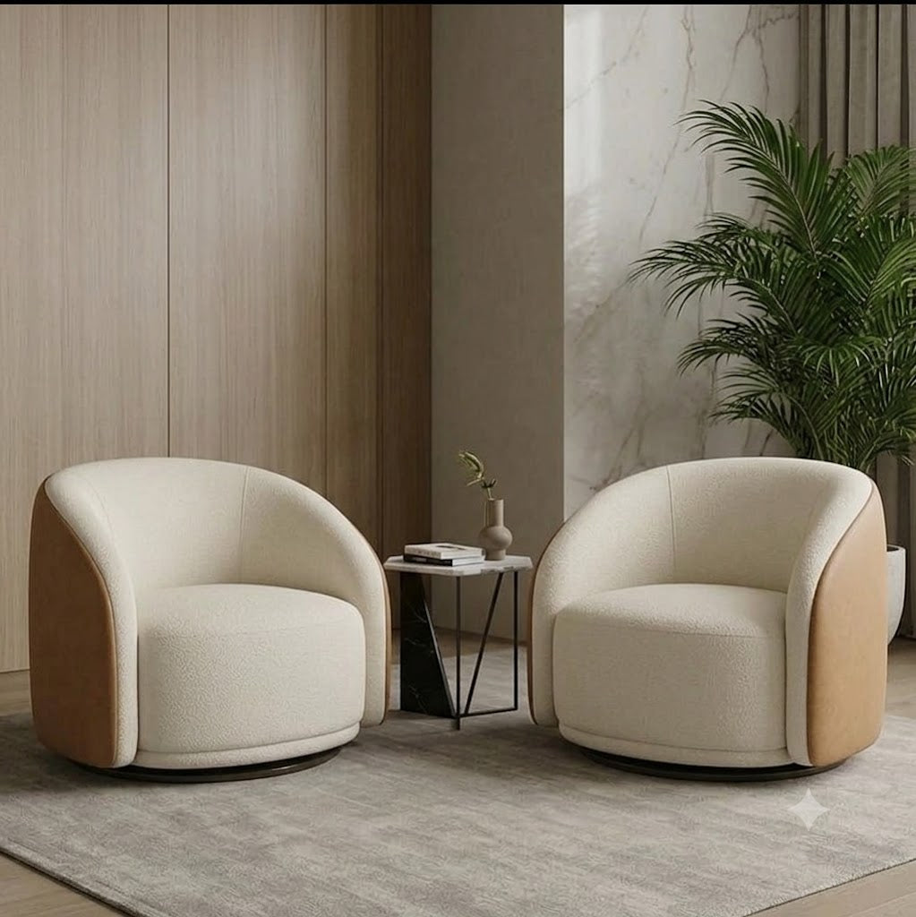 COMFY CHAIRS IN CURVED SHAPED