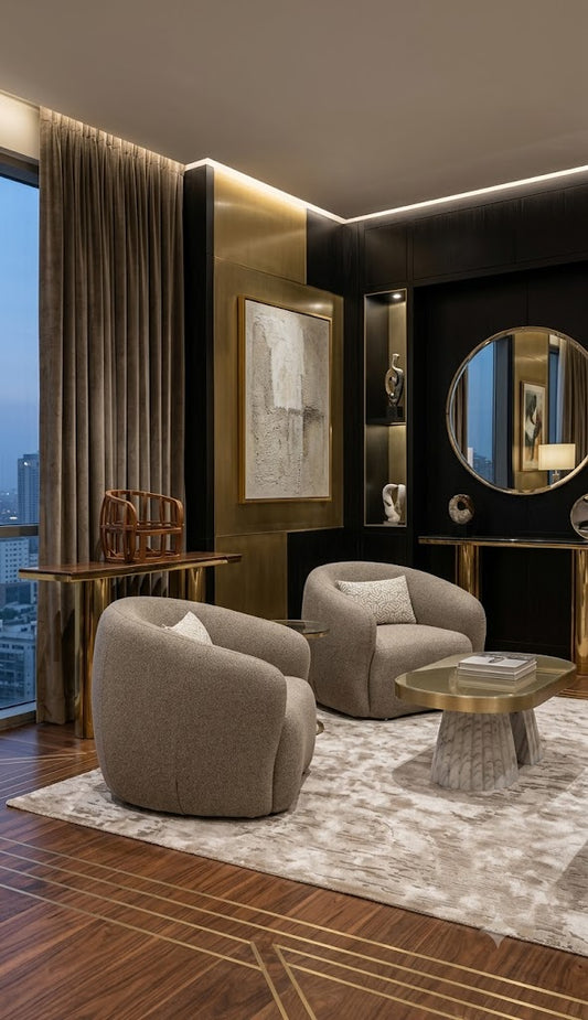 COMFY CHAIRS IN CURVED SHAPED