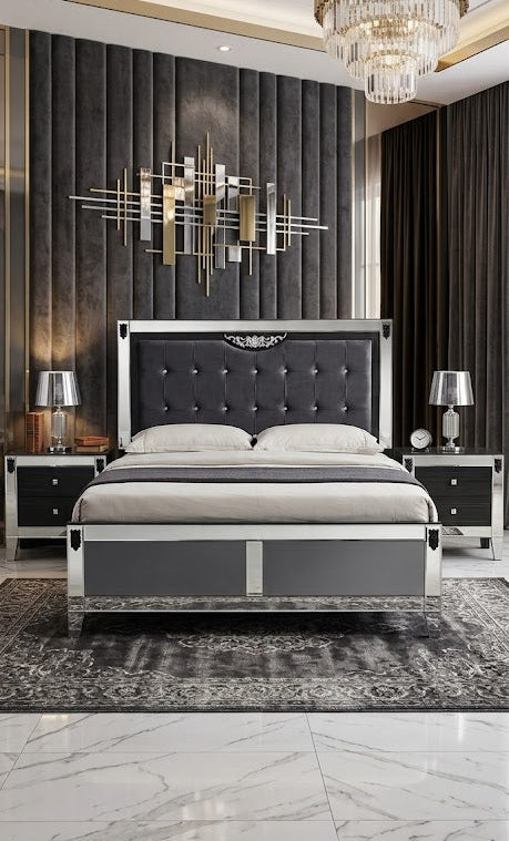 WOODEN BED LATEST DESIGN WITH POSHISH ON FOOTBOARD