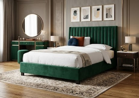 COMPLETE POSHISH BED IN VARIATIONS OF COLOURS