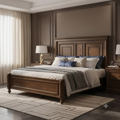 PURE WOODEN BED IN SHEESHAM WOOD