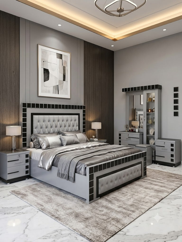 WOODEN BLOCKS BED WITH POSHISH
