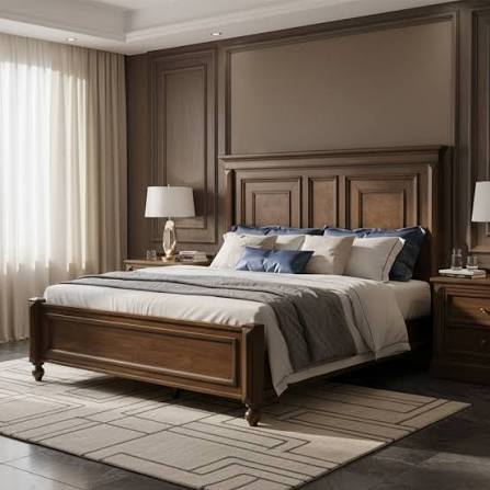 PURE WOODEN BED IN SHEESHAM WOOD