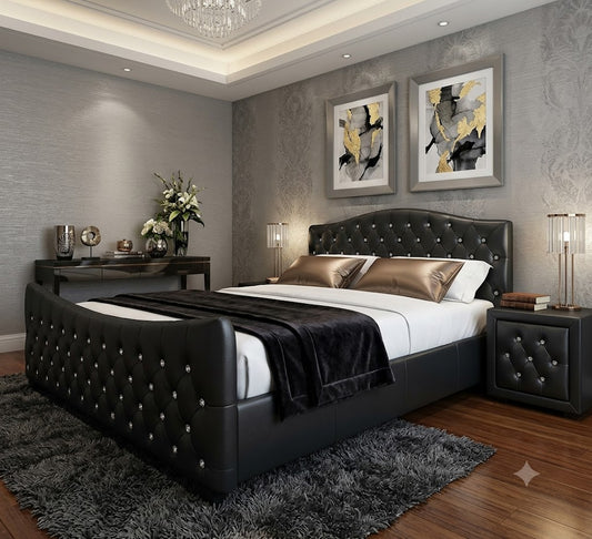 LUXURY POSHISH BED WITH SIDE TABLES